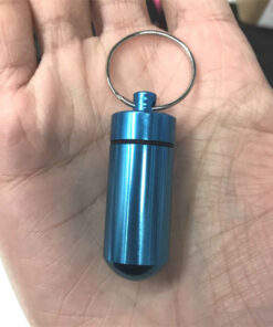 Waterproof Aluminum Canister Keychain Pill Container [KW=-Keychain Pill Container-] 2