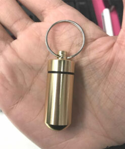 Waterproof Aluminum Canister Keychain Pill Container [KW=-Keychain Pill Container-] 3