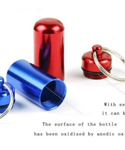 Waterproof Aluminum Canister Keychain Pill Container [KW=-Keychain Pill Container-] 4