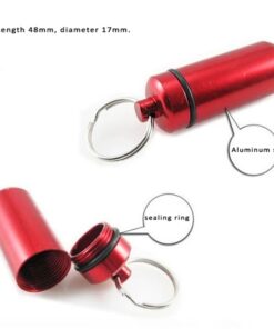 Waterproof Aluminum Canister Keychain Pill Container [KW=-Keychain Pill Container-] 5