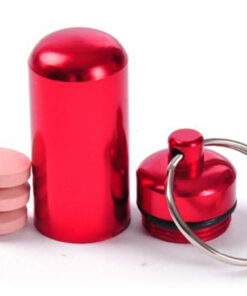 Waterproof Aluminum Canister Keychain Pill Container [KW=-Keychain Pill Container-] 8