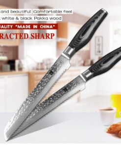 Professional Damascus Steel Kitchen Bread Knife [KW=-Bread Knife-] 6