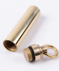 Sealed Brass Bottle Small Waterproof Match Container [KW=-Waterproof Match Container-] 2
