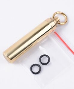 Sealed Brass Bottle Small Waterproof Match Container [KW=-Waterproof Match Container-] 4