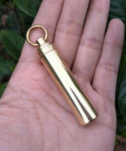 Sealed Brass Bottle Small Waterproof Match Container [KW=-Waterproof Match Container-] 5