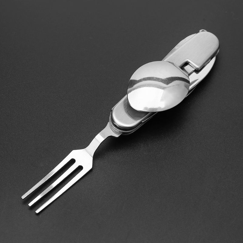Camping Spoon Fork Knife Combo Eating Tool The Survival Island